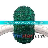 Wholesale Vnistar Silver Plated Crystal Bead Pgb599-9 With White Copper Single Core Wholesale