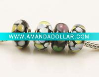 Wholesale new handmade murano ,silver core fit bracelet ,high qulity beads ; glass beads ;