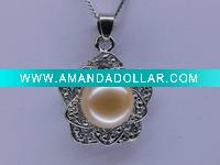Wholesale 10 mm AAA elegant zircon freshwater pearl pendant HD3822