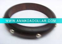 rivet wood bracelet