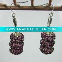 Wholesale silver charm earrings supplier beaded earrings diamond errings