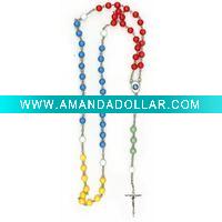 acrylic rosary necklace
