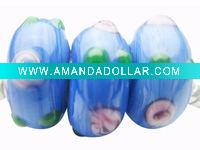 Wholesale rose shaped newest design glass jewelry bead RY003392