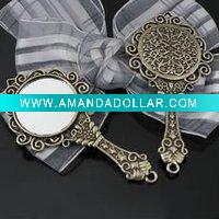 Wholesale fashion mirror charms, metal alloy, fashion jewerly charms