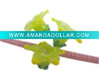 Wholesale wholesale high quality flower shape glass beads RY005127