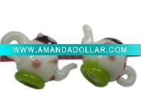 Wholesale kettle shaped lampwork glass beads RY005128