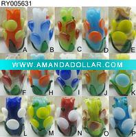 Wholesale fashion flower shaped lampwork glass beads RY005631