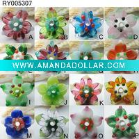 Wholesale fashionable flower shaped lampwork glass beads RY005307