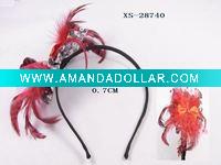 feathered headband