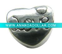 Wholesale heart shape metal beads RY001832