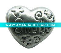 Wholesale heart shape metal beads RY001853