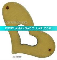 Wholesale heart resin connector with two hole