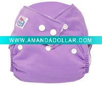 Baby reustable fitted cloth nappy diapers napkin jercy binded with PU