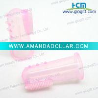 Wholesale Transparent 100% silicone baby toothbrush