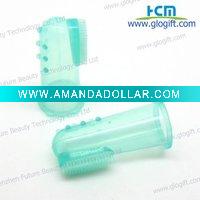 Funny silicone finger toothbrush for baby
