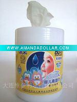 Soft baby wipes in barrel,60pcs