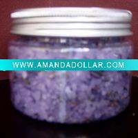 Wholesale 300g Lavender flowers high bath salt/300 gram spa scented salts