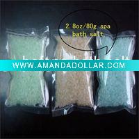 Wholesale 80gram 100% natural amber vanilla bath salts
