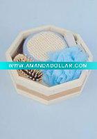 Wholesale bath set with blue color