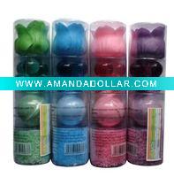 Wholesale Bath gift set-1pc 3layer flower + 6pcs 2cm oil beads + 30g fizzer + 45g caviar