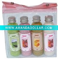 Wholesale bath salt set 4pcs/set