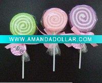 Soap confetti in lollipop shape