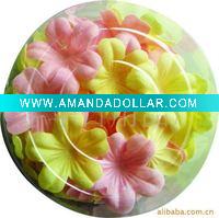 Wholesale scented color soap carved flower