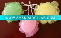 Wholesale men's bath sponge with handle, bath sponge, bath flower