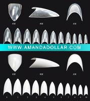 Wholesale nail tips short modern french tip(33-34#)