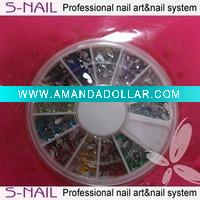 Wholesale nail art accessory/ heart crystal stone