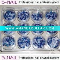 Wholesale nail art accessories/butterfly glitter shapes set