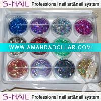 Wholesale nail art accessories/butterfly glitter shapes set