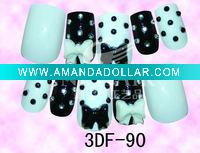 Wholesale China Manufacturer of Nail Tip /white and black dot design