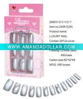 Wholesale 2408 luxuary pre-glued art nail