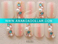 Wholesale Rhinestone DECORATED NAIL ART TIP/cute design