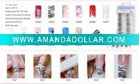 70 PIECES AIRBRUSH SQUARE NAIL TIPS