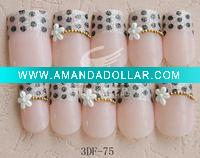 Rhinestone DECORATED NAIL ART TIP/cute design