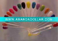 Wholesale 24 pcs nail color chart with plastic chain