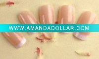 24pcs white tip bare nail kit