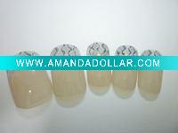 24tips white black varek tip artificial nail kit
