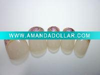 24tips purple ribbon tip artificial nail kit