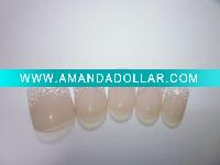 24tips white lace tip artificial nail kit