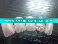 Wholesale 24tips jewelry flower paillettes artificial nail kit