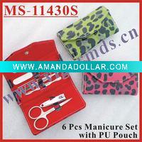 (MS-11430S) Manicure Set / Pedicure Set 5 PCS Set with Heart Shape Zipper Bag