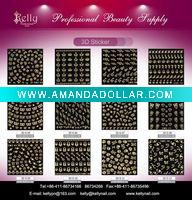Wholesale golden 3d nail stickers nail art