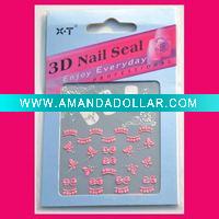 Wholesale 3D Nail art sticker with rhinestone