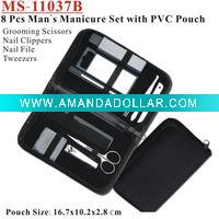 Wholesale (MS-11037B) Manicure Set/Pedicure Tools 8pcs Man's set with PVC Pouch