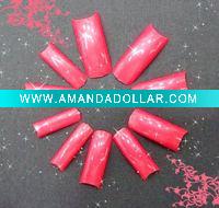 nail tips in box,french nail tips,half cover nail tips