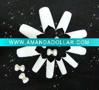 Wholesale nail tips in box,french nail tips,half cover nail tips