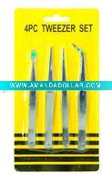 4pc Tweezer Set - G0659